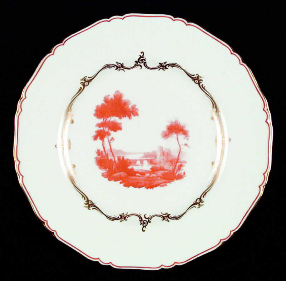 The Chamberlain Orange Dinner Plate by Royal Worcester-1