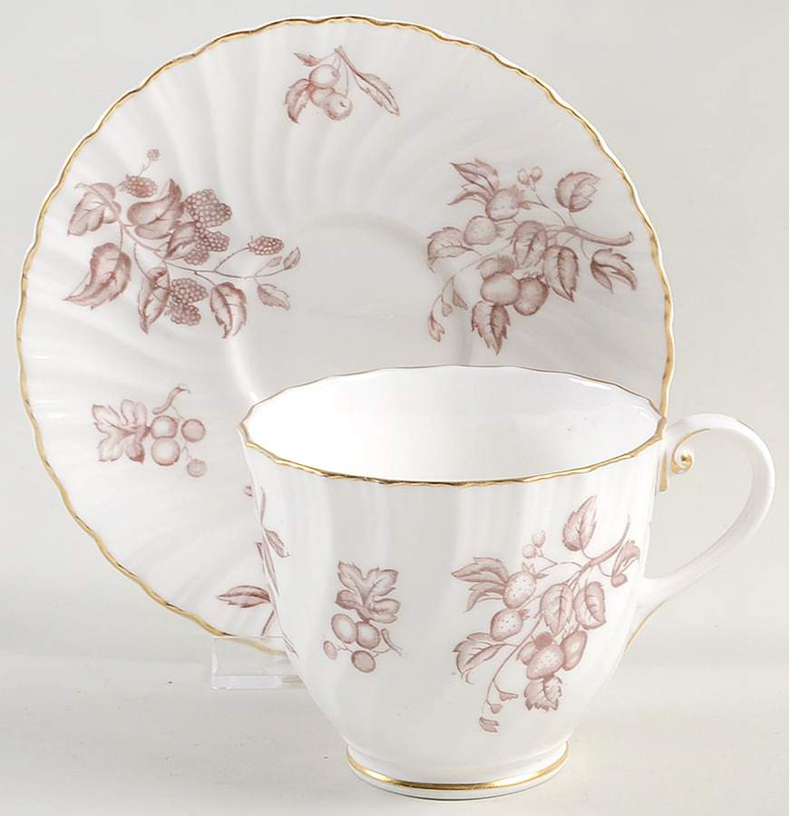 Charmion Brown Footed Cup & Saucer Set by Royal Worcester-1