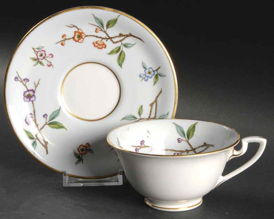 Chevy Chase Footed Cup & Saucer Set by Royal Worcester-1