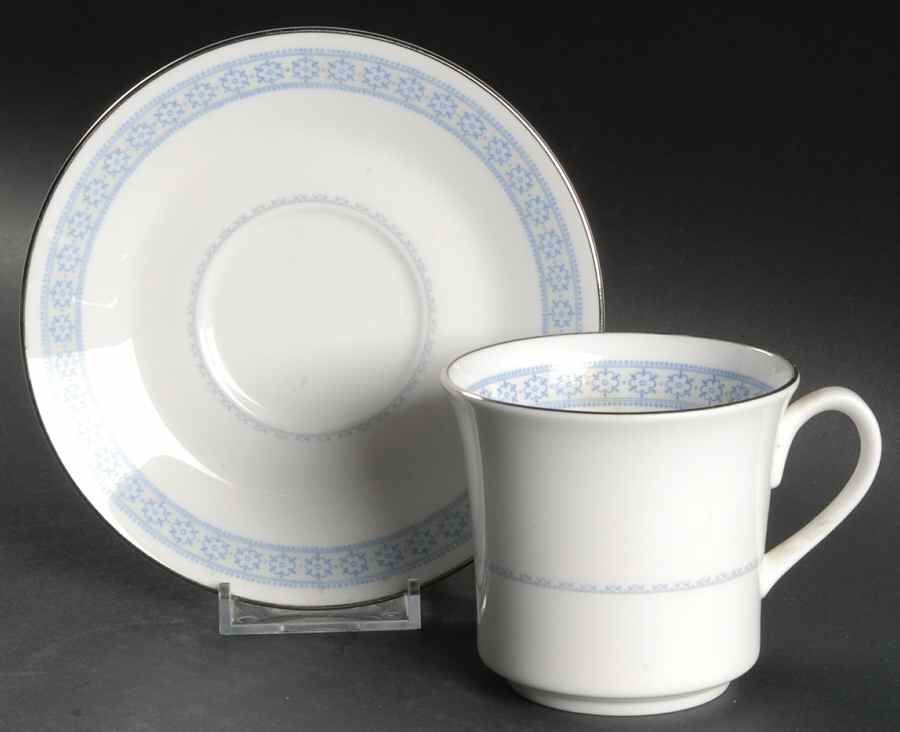 Chelsea Flat Cup & Saucer Set by Royal Worcester-1