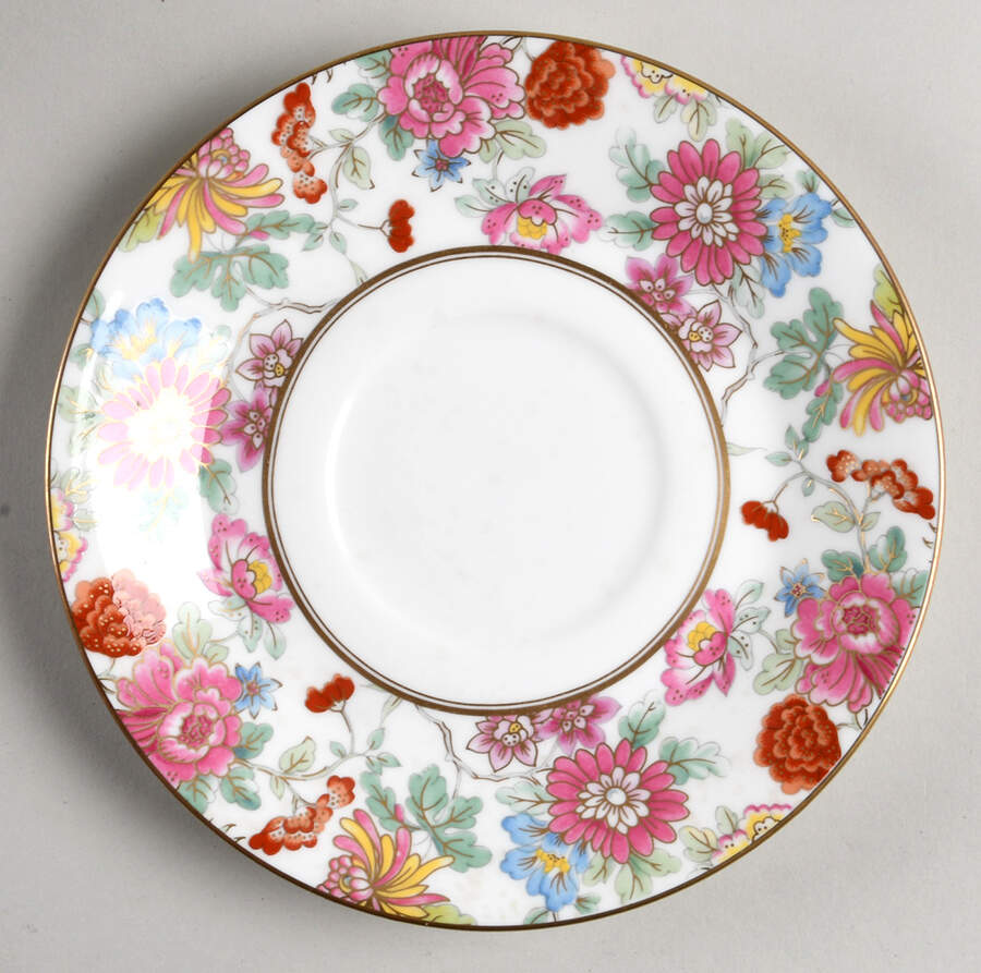 Chinese Garden Saucer by Royal Worcester-1