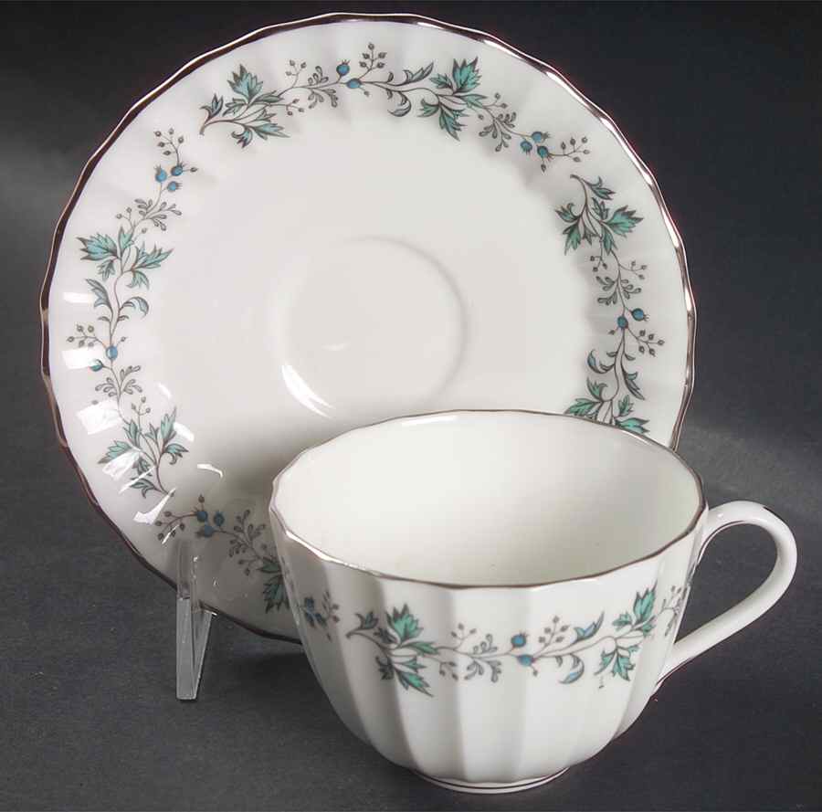 Chapel Hill Flat Cup & Saucer Set by Royal Worcester-1