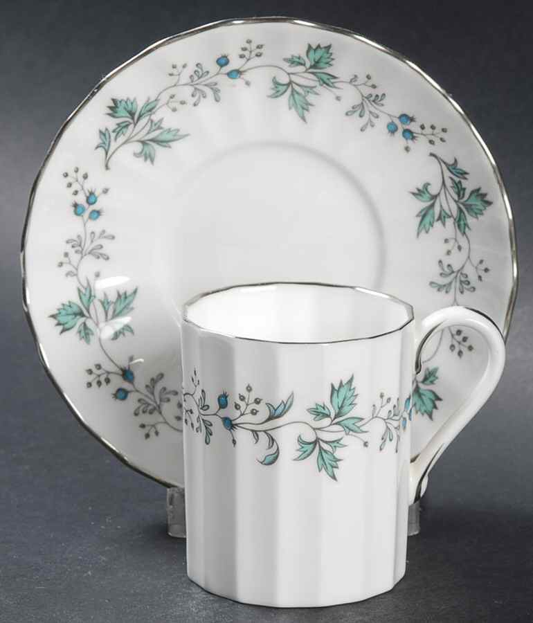 Chapel Hill Flat Demitasse Cup & Saucer Set by Royal Worcester-1