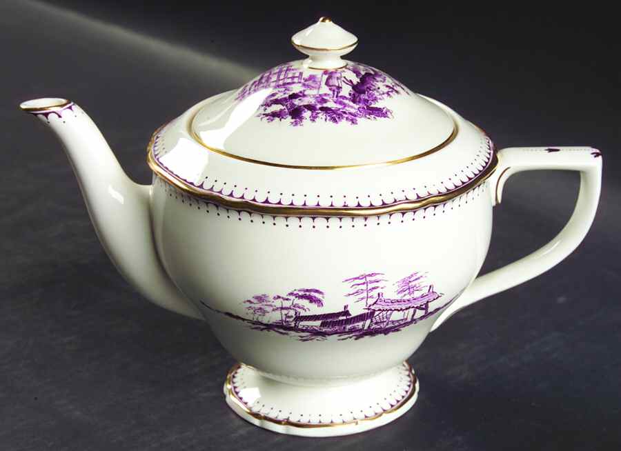 Chippendale Teapot & Lid by Royal Worcester-1