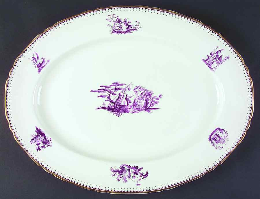 Chippendale 17" Oval Serving Platter by Royal Worcester-1