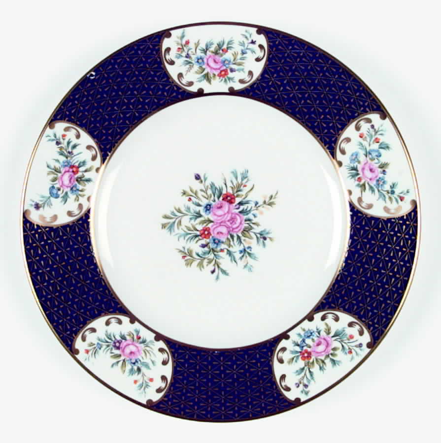Chamberlain's Rose Accent Salad Plate by Royal Worcester-1