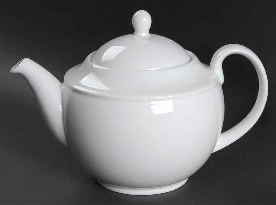 Classic White Teapot & Lid by Royal Worcester-1