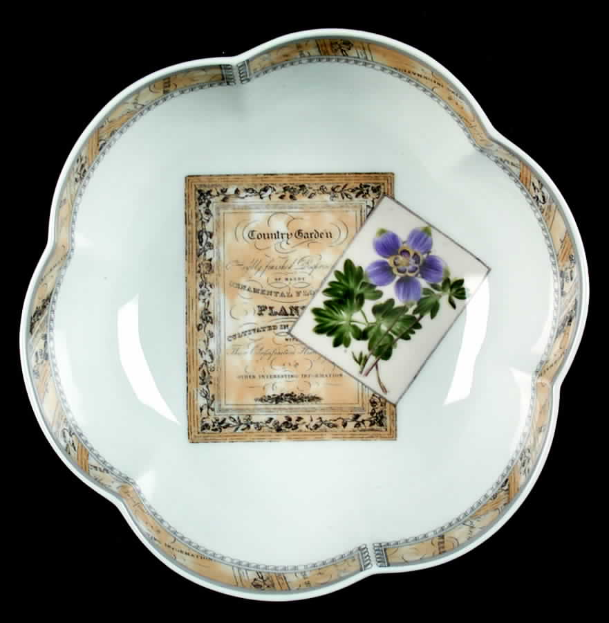 Country Garden 8" Round Scalloped Dish by Royal Worcester-1