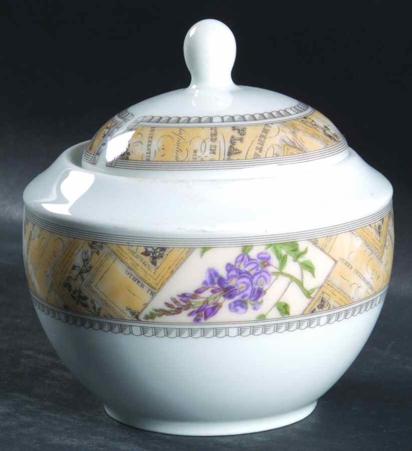 Country Garden Sugar Bowl & Lid by Royal Worcester-1