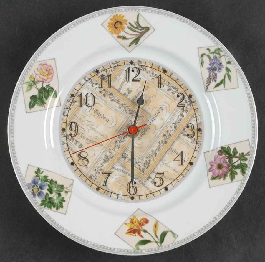 Country Garden Clock Plate by Royal Worcester-1