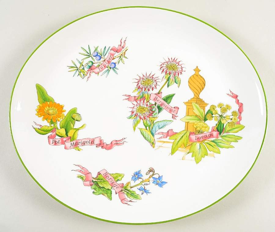 Country Kitchen 13" Oval Serving Platter by Royal Worcester-1