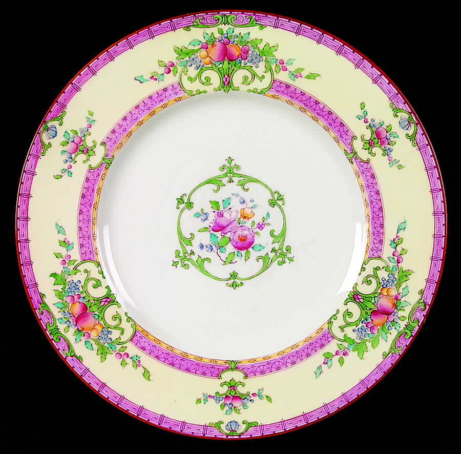 Cordova (Pink Border) Dinner Plate by Royal Worcester-1
