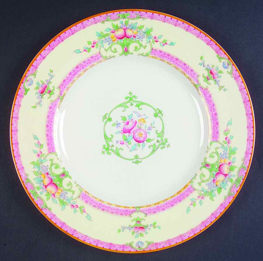 Cordova (Pink Border) Luncheon Plate by Royal Worcester-1