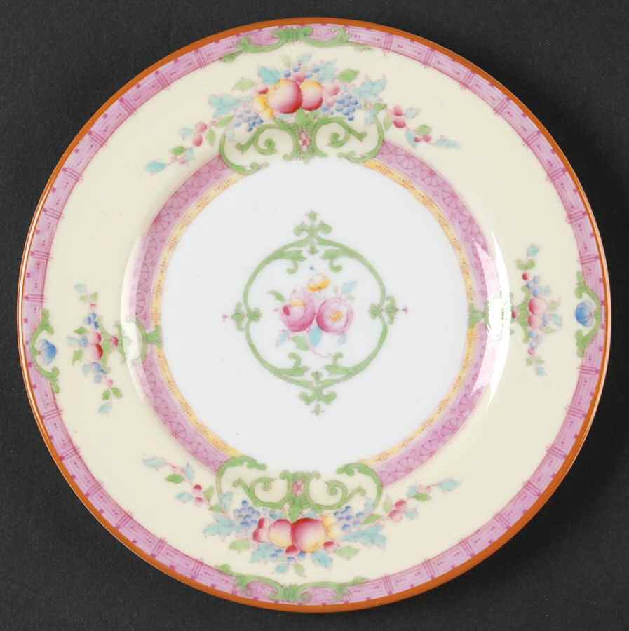 Cordova (Pink Border) Bread & Butter Plate by Royal Worcester-1