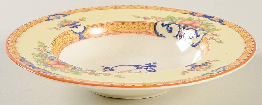 Cordova (Yellow Border)  Fruit/Dessert (Sauce) Bowl by Royal Worcester-1