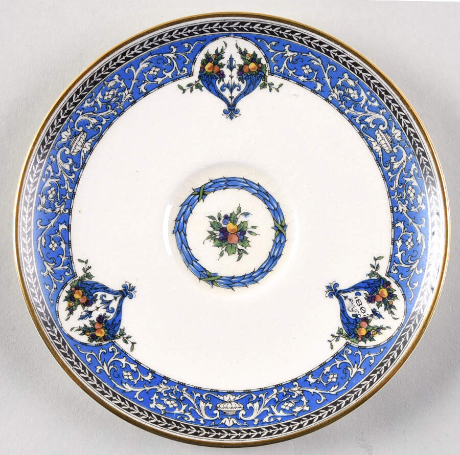 Cornucopia Saucer for Bouillon Cup by Royal Worcester-1