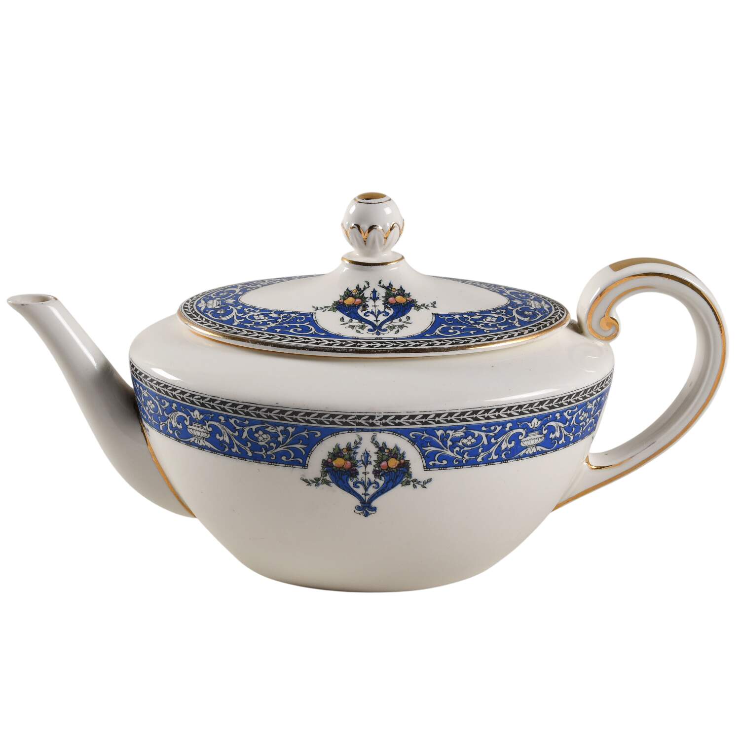 Cornucopia Teapot & Lid by Royal Worcester-1