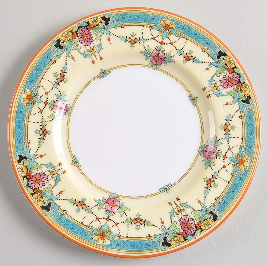 Daytona Turquoise Bread & Butter Plate by Royal Worcester-1