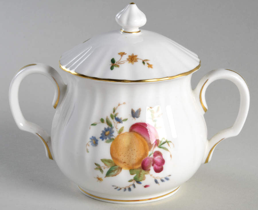 Delecta (Coburg Shape) Sugar Bowl & Lid by Royal Worcester-1
