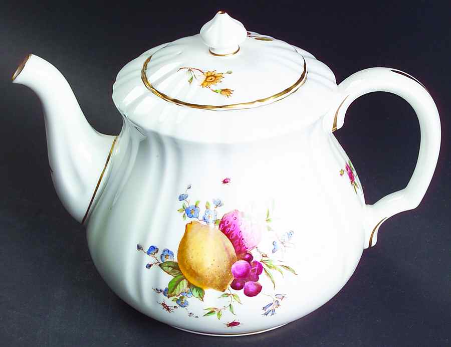Delecta (Coburg Shape) Mini Teapot & Lid by Royal Worcester-1