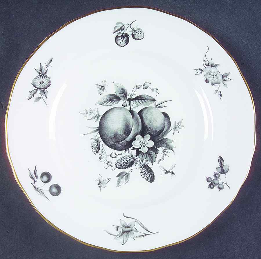 Delecta (Black Design) Salad Plate by Royal Worcester-1