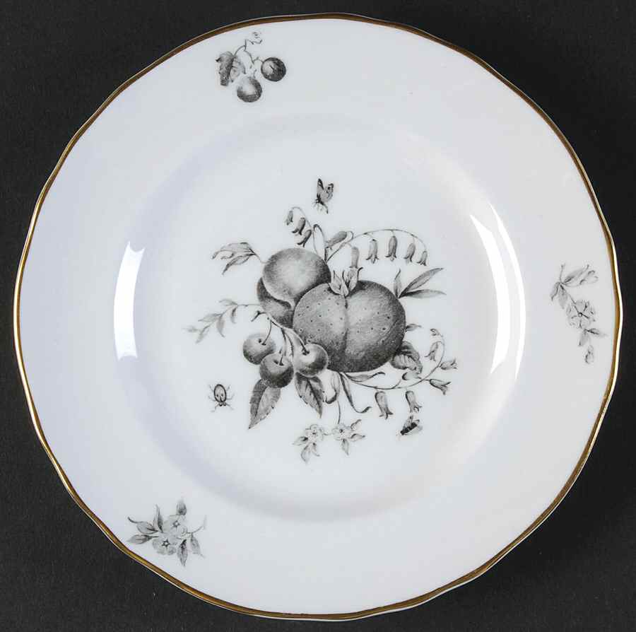 Delecta (Black Design) Bread & Butter Plate by Royal Worcester-1