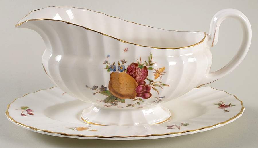 Delecta (Warmstry, Ribbed) Gravy Boat & Underplate by Royal Worcester-1