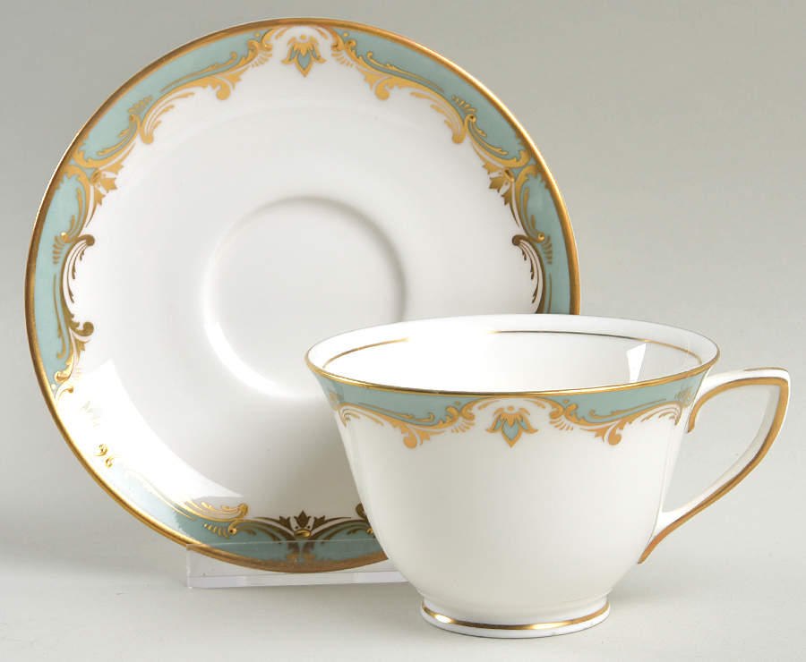 Devonshire Footed Cup & Saucer Set by Royal Worcester-1