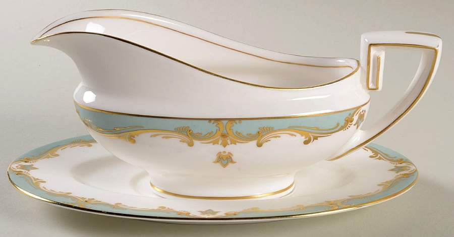 Devonshire Gravy Boat & Underplate by Royal Worcester-1