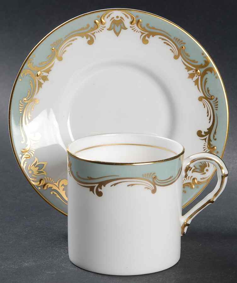 Devonshire Flat Demitasse Cup & Saucer Set by Royal Worcester-1