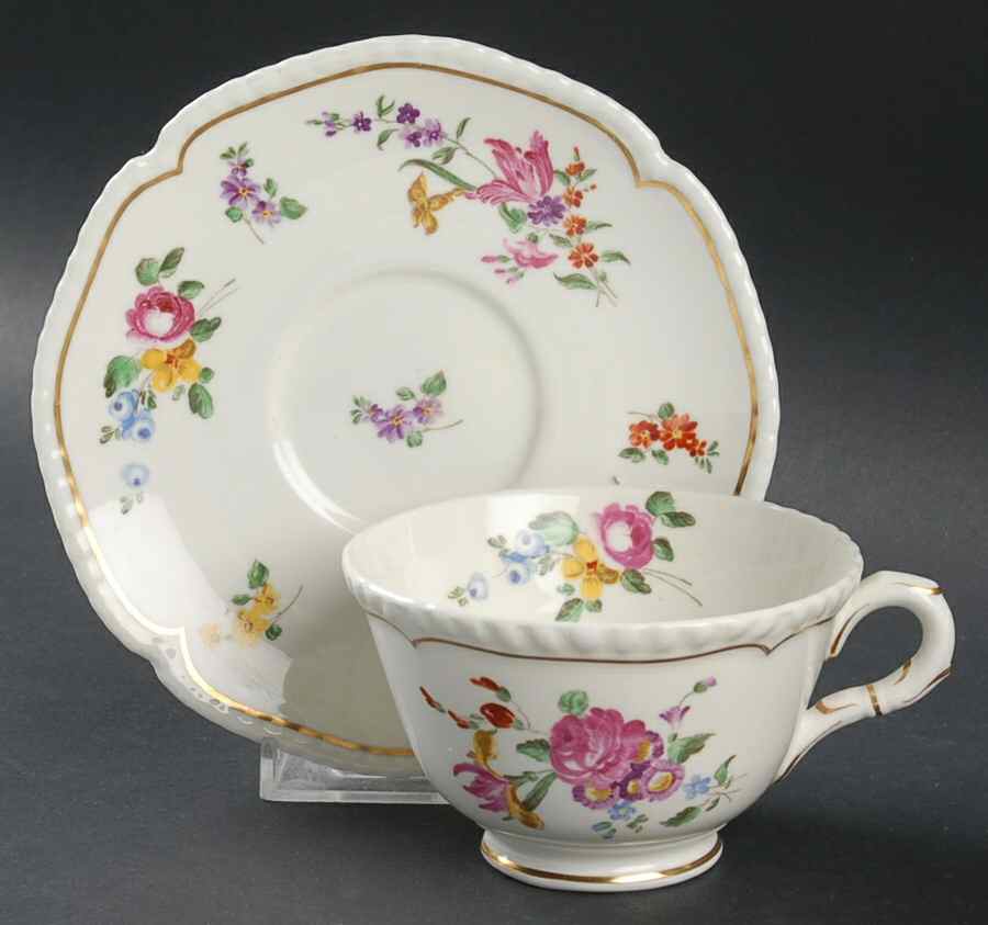 Devon Footed Cup & Saucer Set by Royal Worcester-1