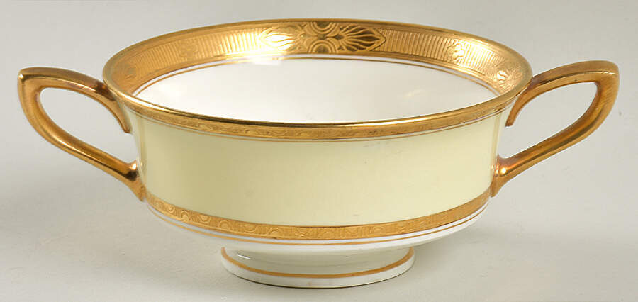 Diana Cream Footed Cream Soup Bowl by Royal Worcester-1