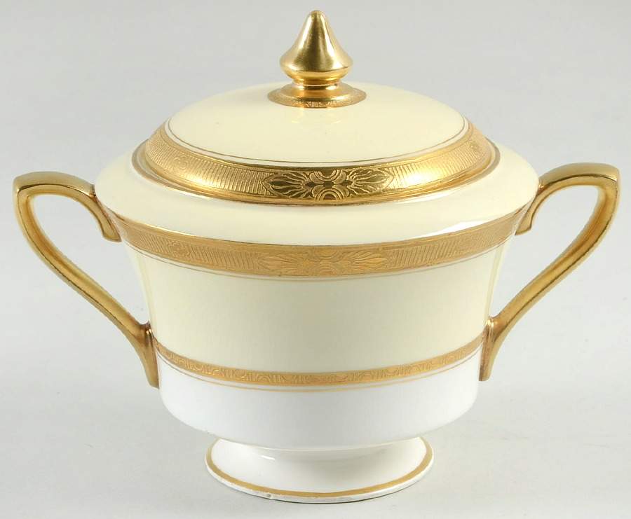 Diana Cream Sugar Bowl & Lid by Royal Worcester-1