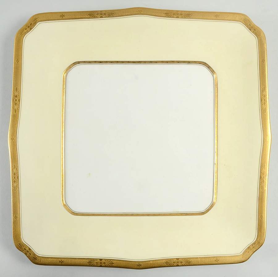 Diana Cream Square Cake Plate by Royal Worcester-1