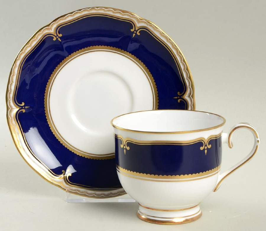 Diplomat Footed Cup & Saucer Set by Royal Worcester-1