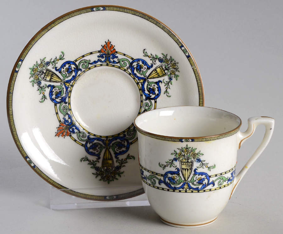 Doncaster Flat Demitasse Cup & Saucer Set by Royal Worcester-1