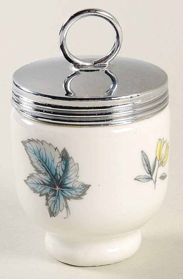 Dorchester (Scalloped, Z2637) Egg Coddler & Lid by Royal Worcester-1