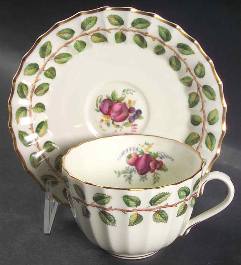 Doreen Flat Cup & Saucer Set by Royal Worcester-1