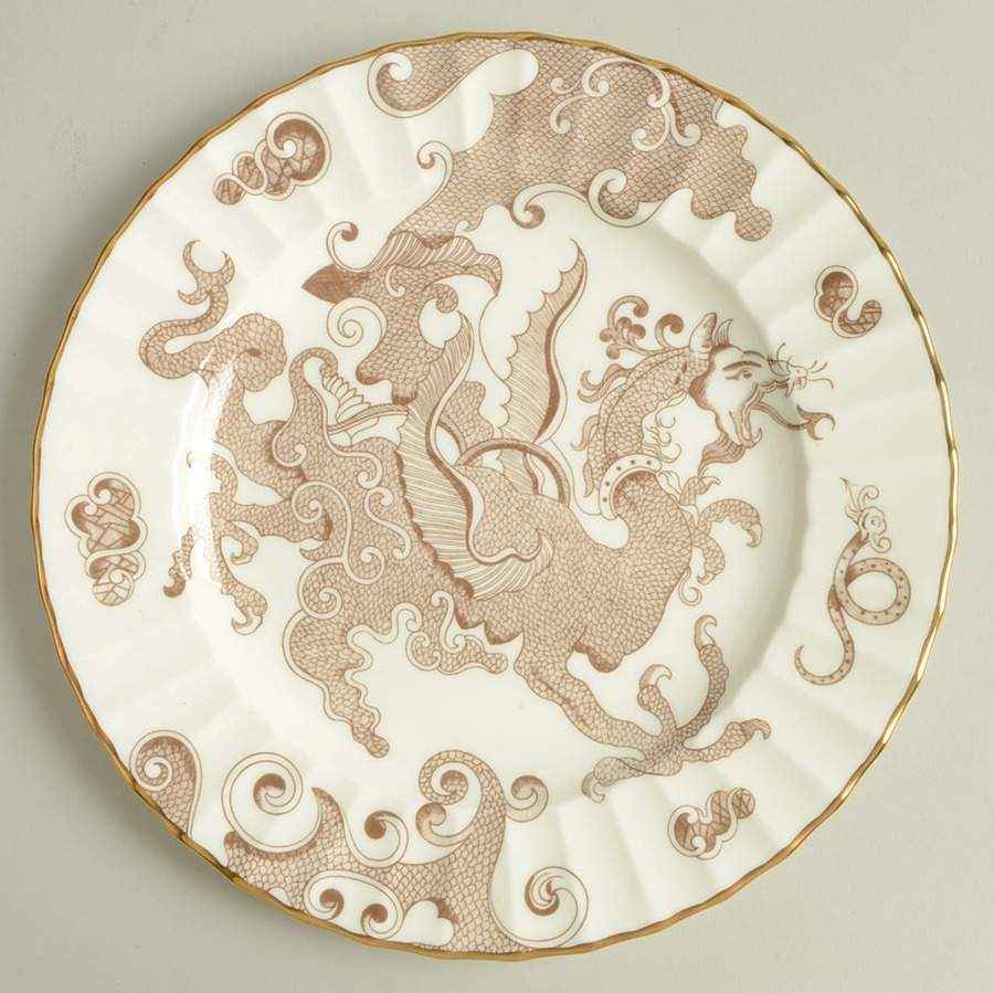Dragon Sorrel Brown Salad Plate by Royal Worcester-1