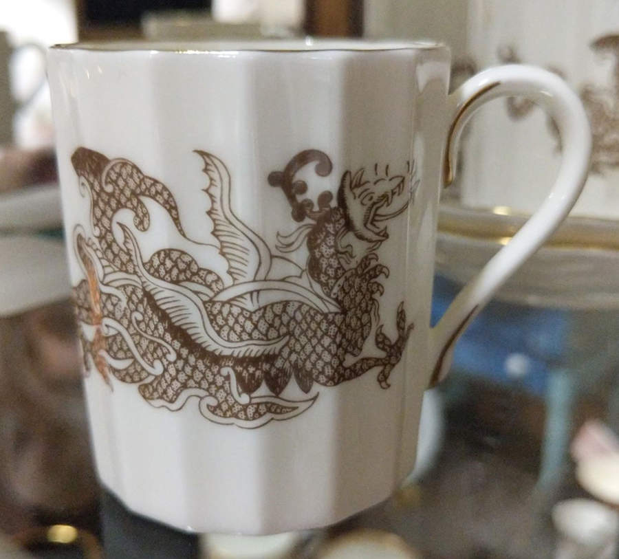 Dragon Sorrel Brown Demitasse Cup by Royal Worcester-1