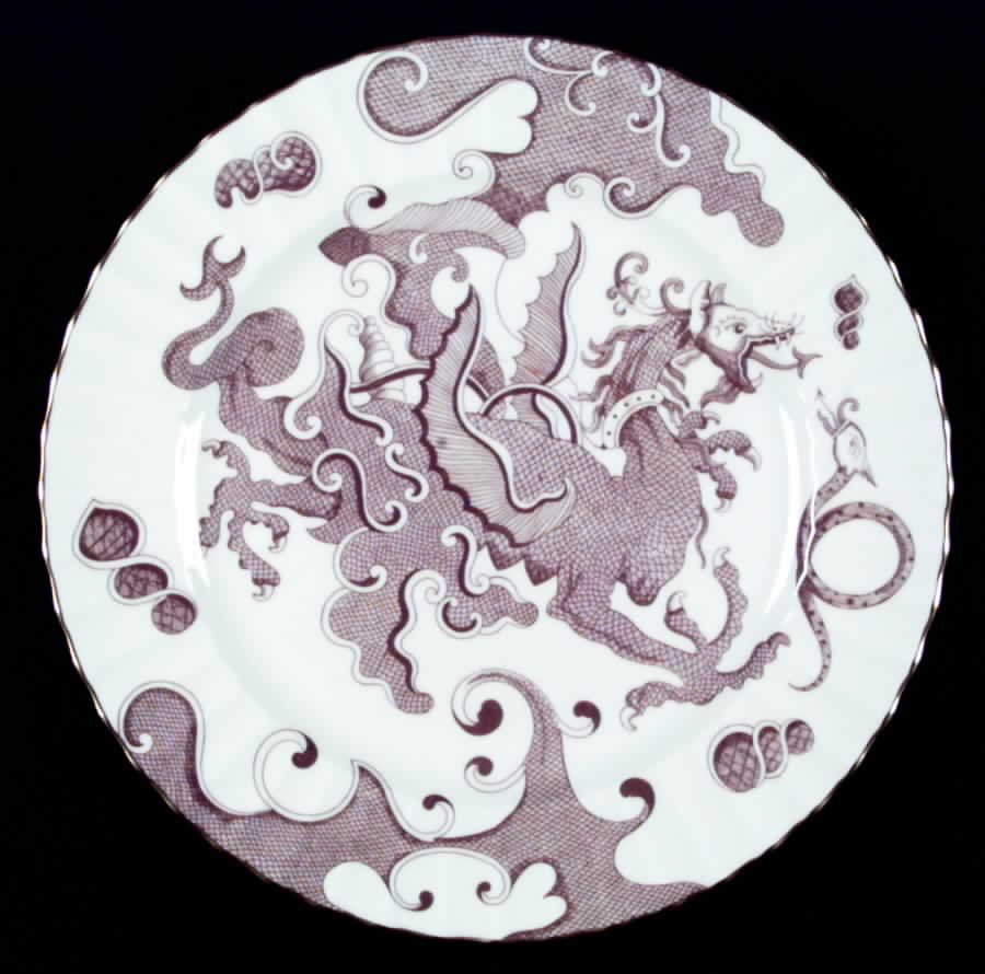 Dragon Sorrel Brown Dinner Plate by Royal Worcester-1