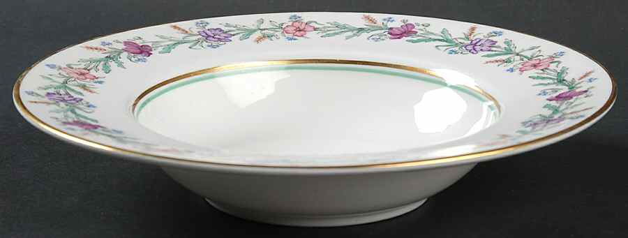 Elysian (White Body) Rim Soup Bowl by Royal Worcester-1