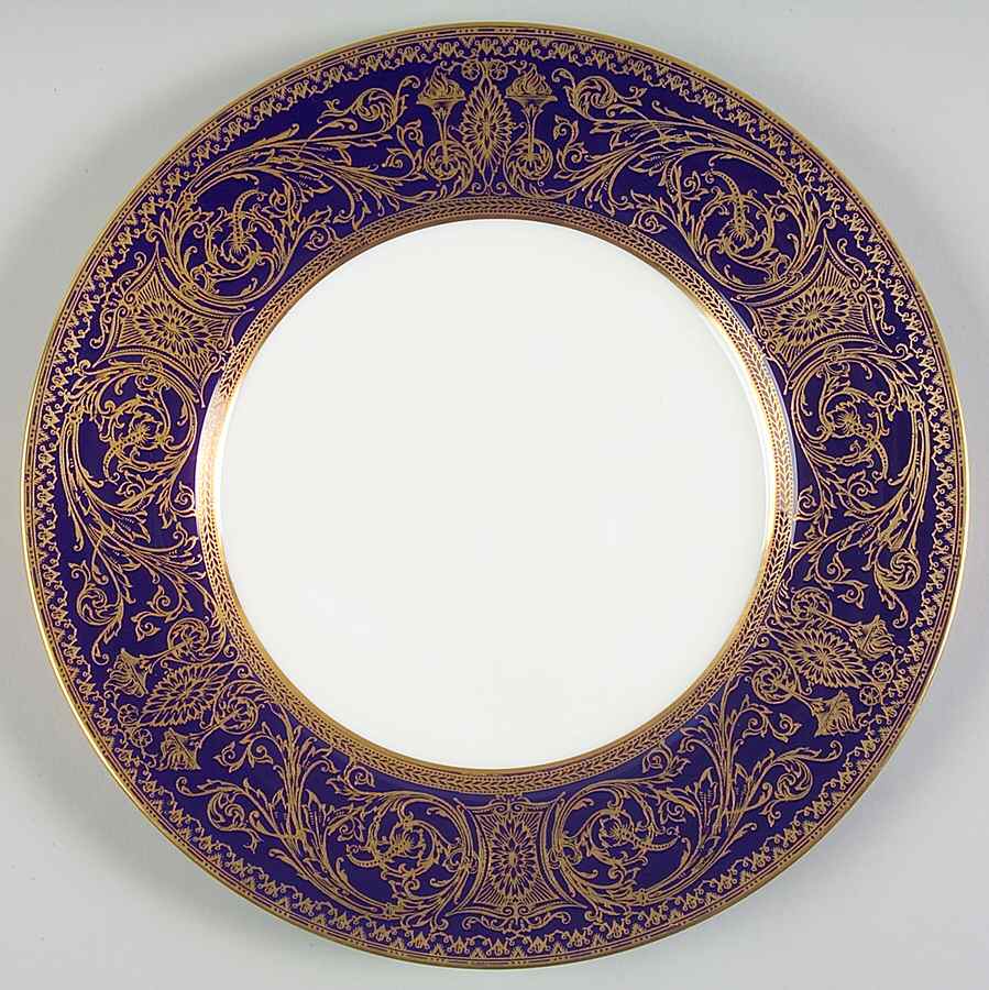 Embassy Cobalt Blue Gold Dinner Plate by Royal Worcester-1