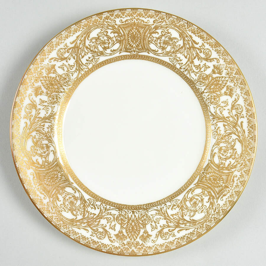 Embassy Cream Rim and Gold Salad Plate by Royal Worcester-1