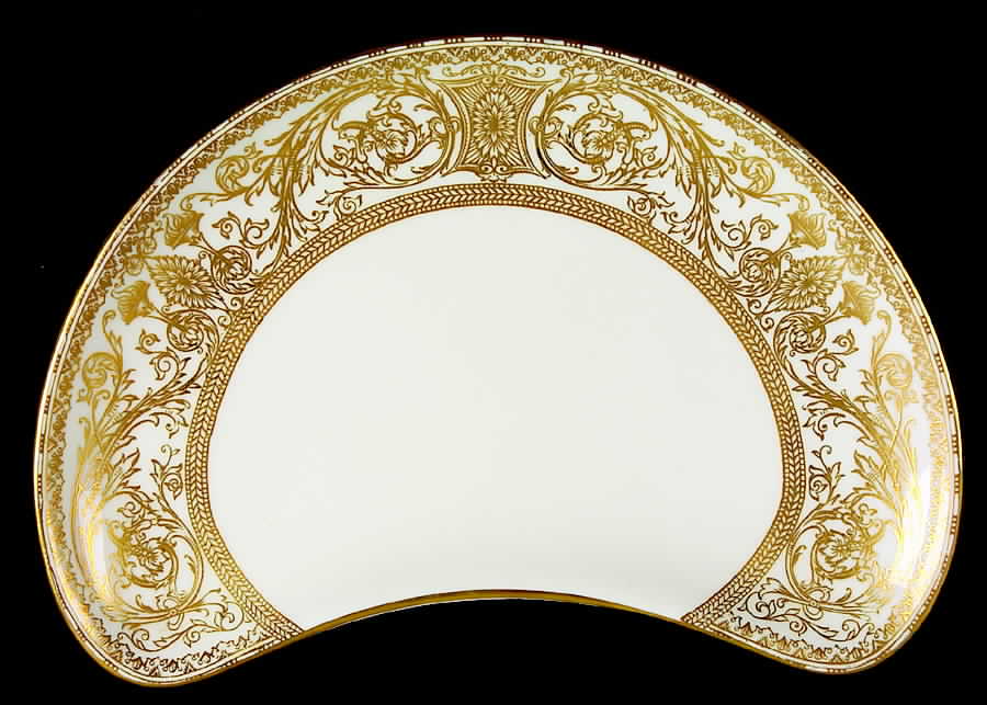 Embassy Cream Rim and Gold Crescent Salad Plate by Royal Worcester-1