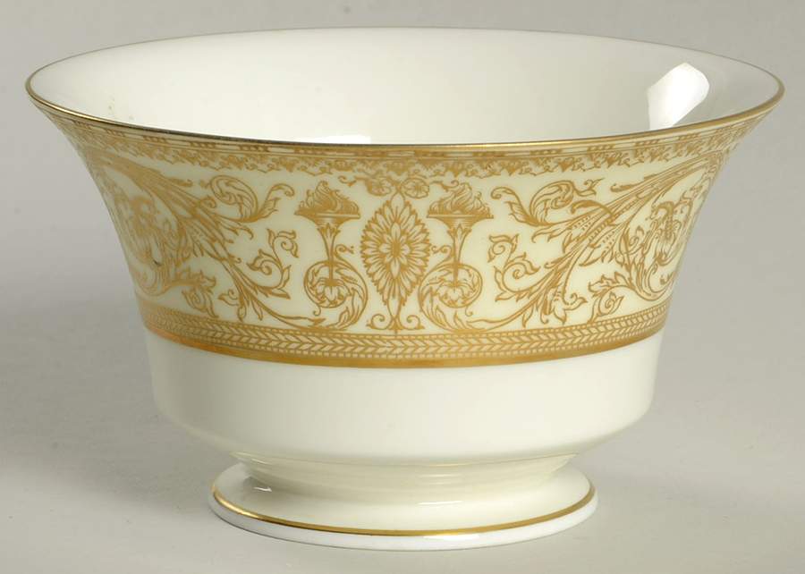 Embassy Cream Rim and Gold Open Sugar Bowl by Royal Worcester-1