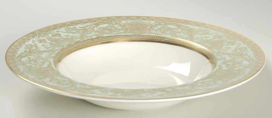 Embassy Light Green Rim Soup Bowl by Royal Worcester-1