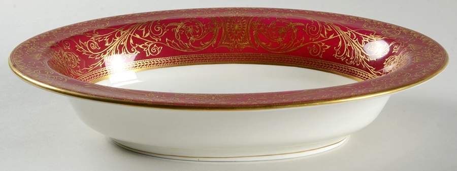 Embassy Ruby 10" Oval Vegetable Bowl by Royal Worcester-1