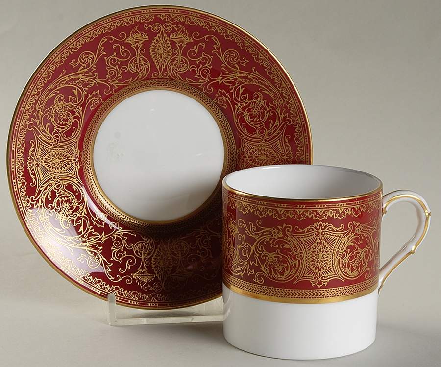 Embassy Ruby Flat Demitasse Cup & Saucer Set by Royal Worcester-1