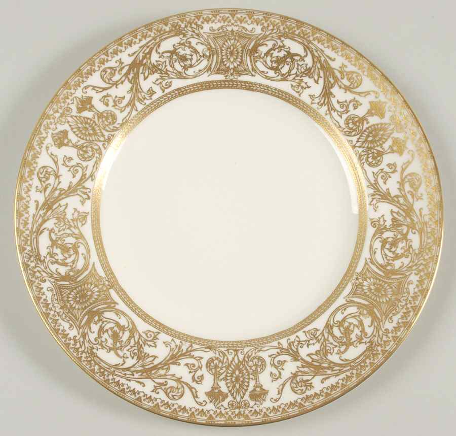Embassy White and Gold Luncheon Plate by Royal Worcester-1